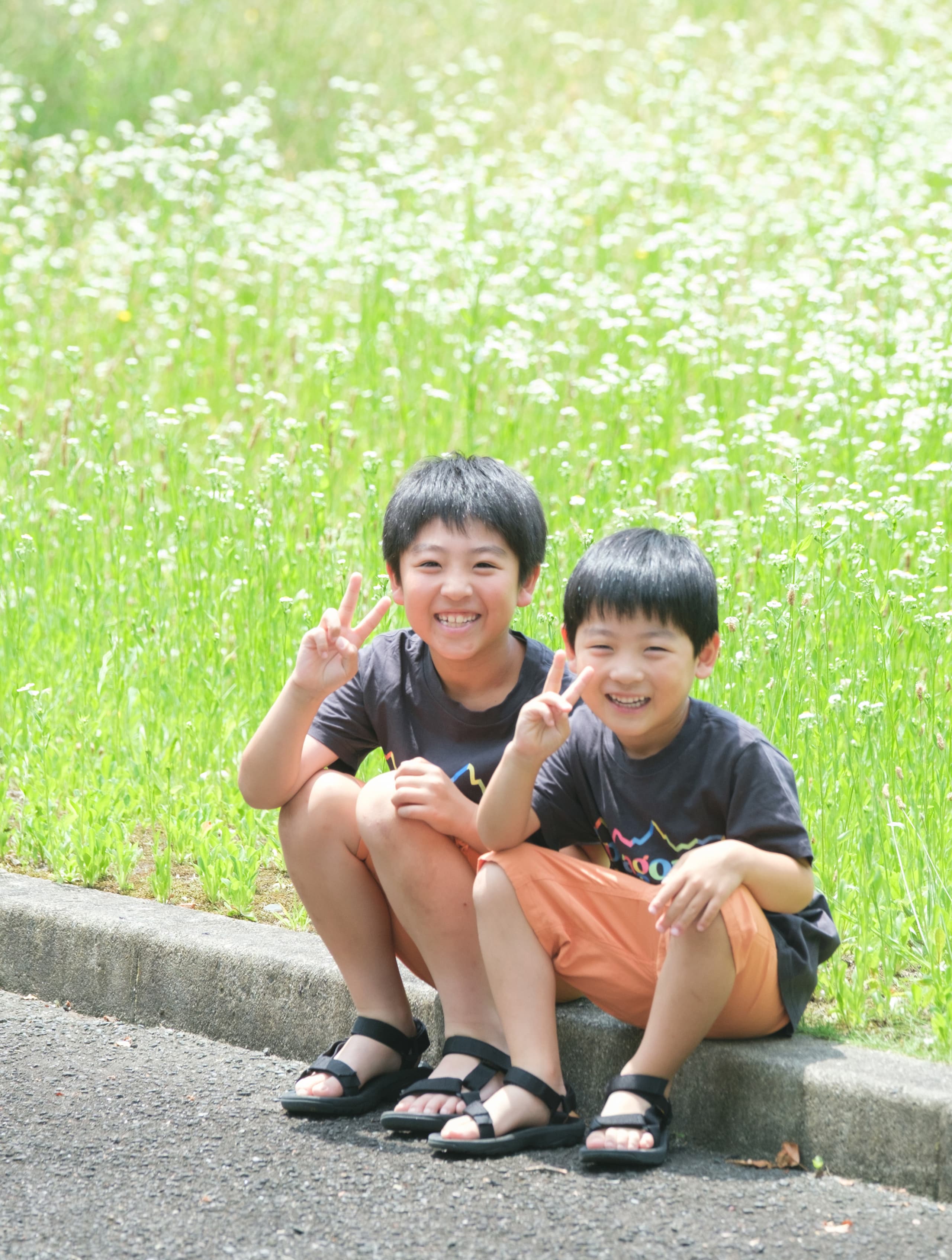 家族のロケーションフォトとキッズのロケーション写真  