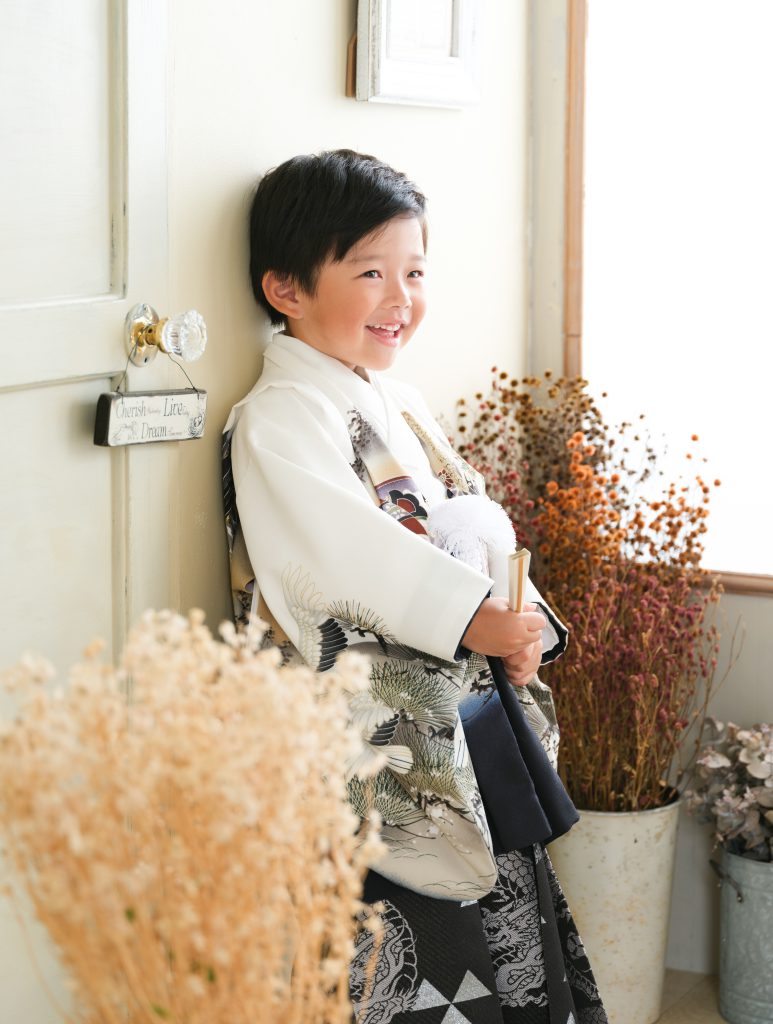 七五三3歳 男の子 東根市 羽織袴 写真館