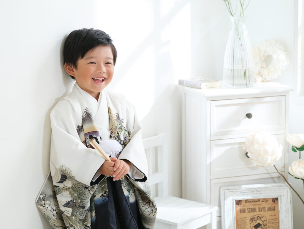 七五三3歳 男の子 東根市 羽織袴 写真館