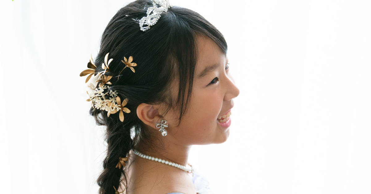 七五三7歳・母娘のリンクドレス写真