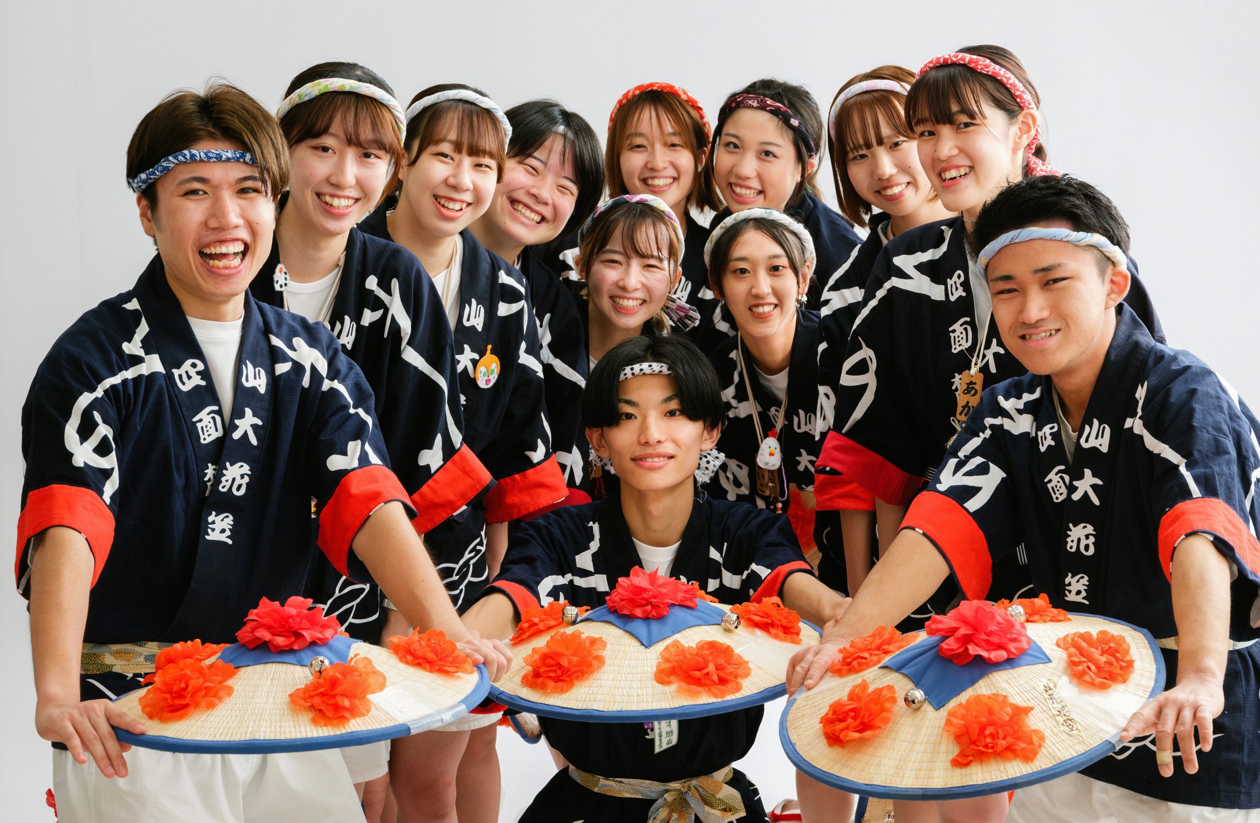 山大花笠サークル「四面楚歌」の集合写真