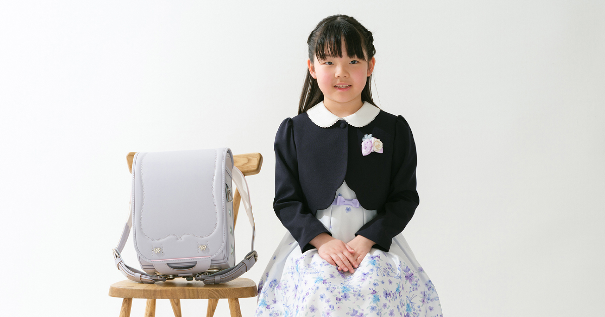 入学写真の前撮りと後撮りを比較したランドセル写真